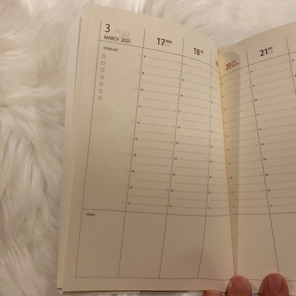 2025 Planner Notebook from Japan. Grey/White  Polka Dots. - Picture 3 of 7